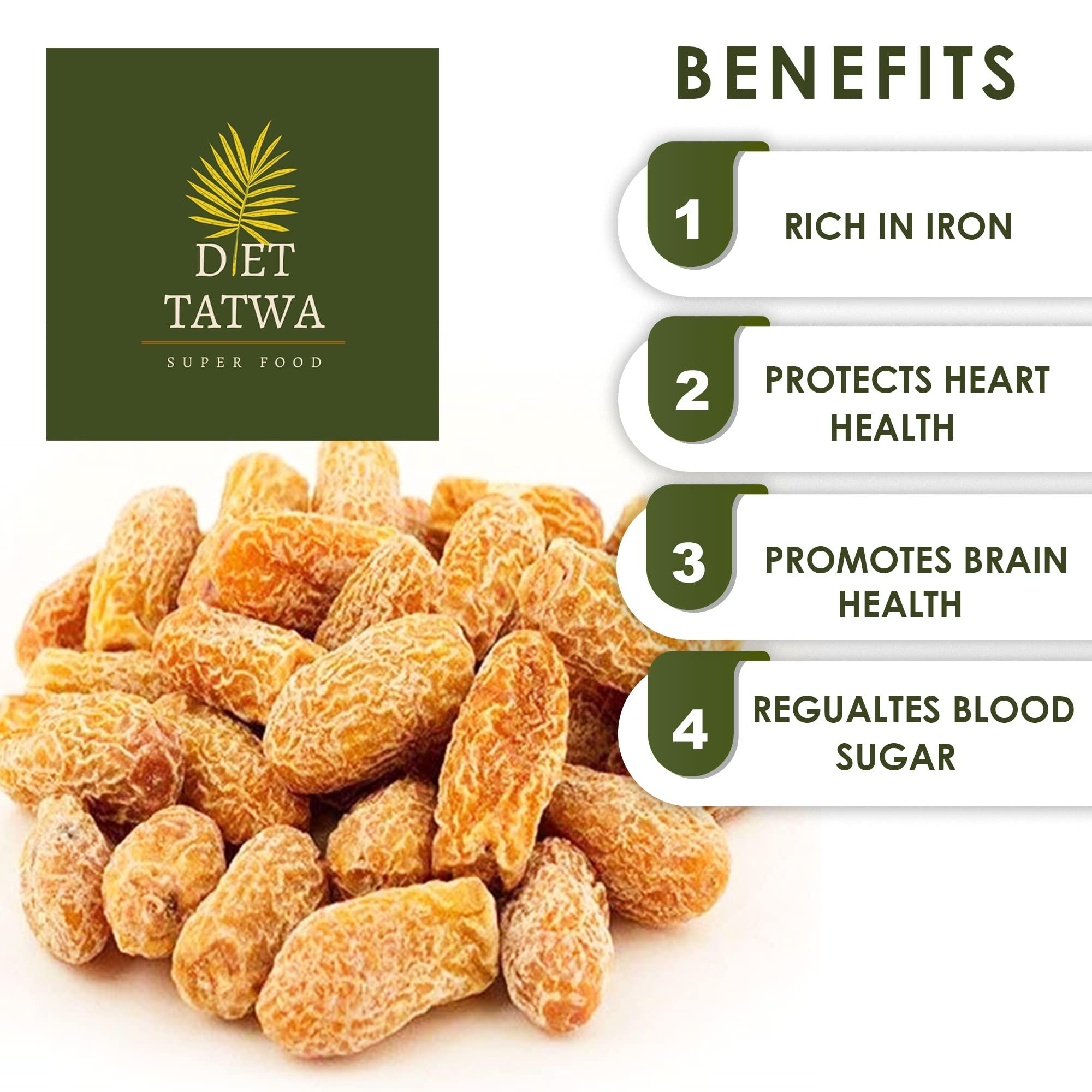 DIET TATWA Diet Tatwa Premium Dried Dates Sukha Khajur/Khajoor | Peela Chuara | Yellow Dry Dates | Peela Sukha Khajoor | Deluxe Size Chuara Dry Fruit | 100g Pack