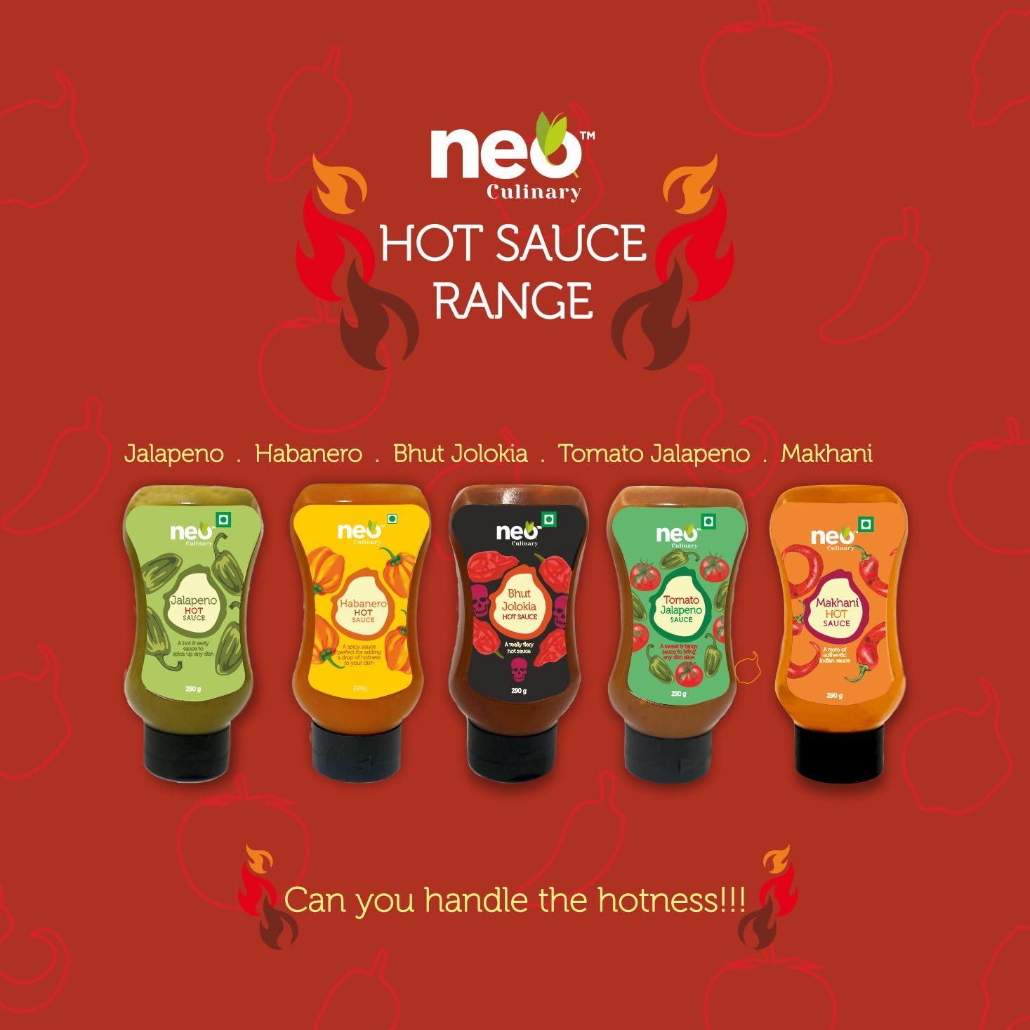 Neo Neo Pizza Pasta Sauce 500g & Hot Sauce 215g I Made with Ghost Peppers (Bhut Jolokia Chilli) I Topping & Dip for Snacks,Mix with Cheese,Mayonnaise I Ready to Eat I Farm Fresh I Vegan