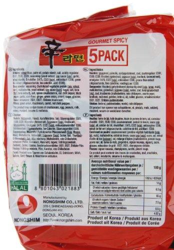 Nongshim Nongshim Shin Ramyun Korean Style Spicy Noodle Soup Instant Noodles, 21.16 oz  600 g