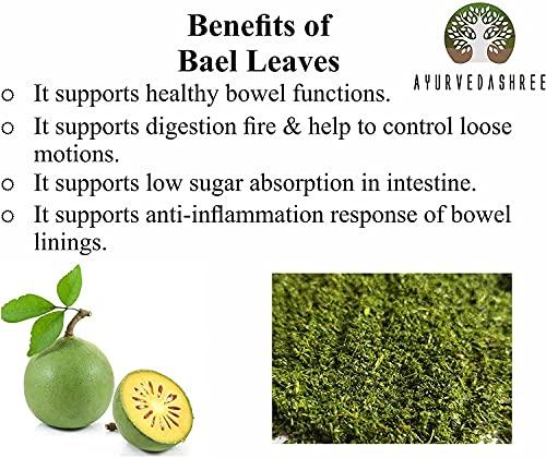 AYURVEDASHREE AYURVEDASHREE Bilva Powder - Bael Leaves Powder - Aegle marmelos - 200 Gm - Supports Proper Function of The Bowels