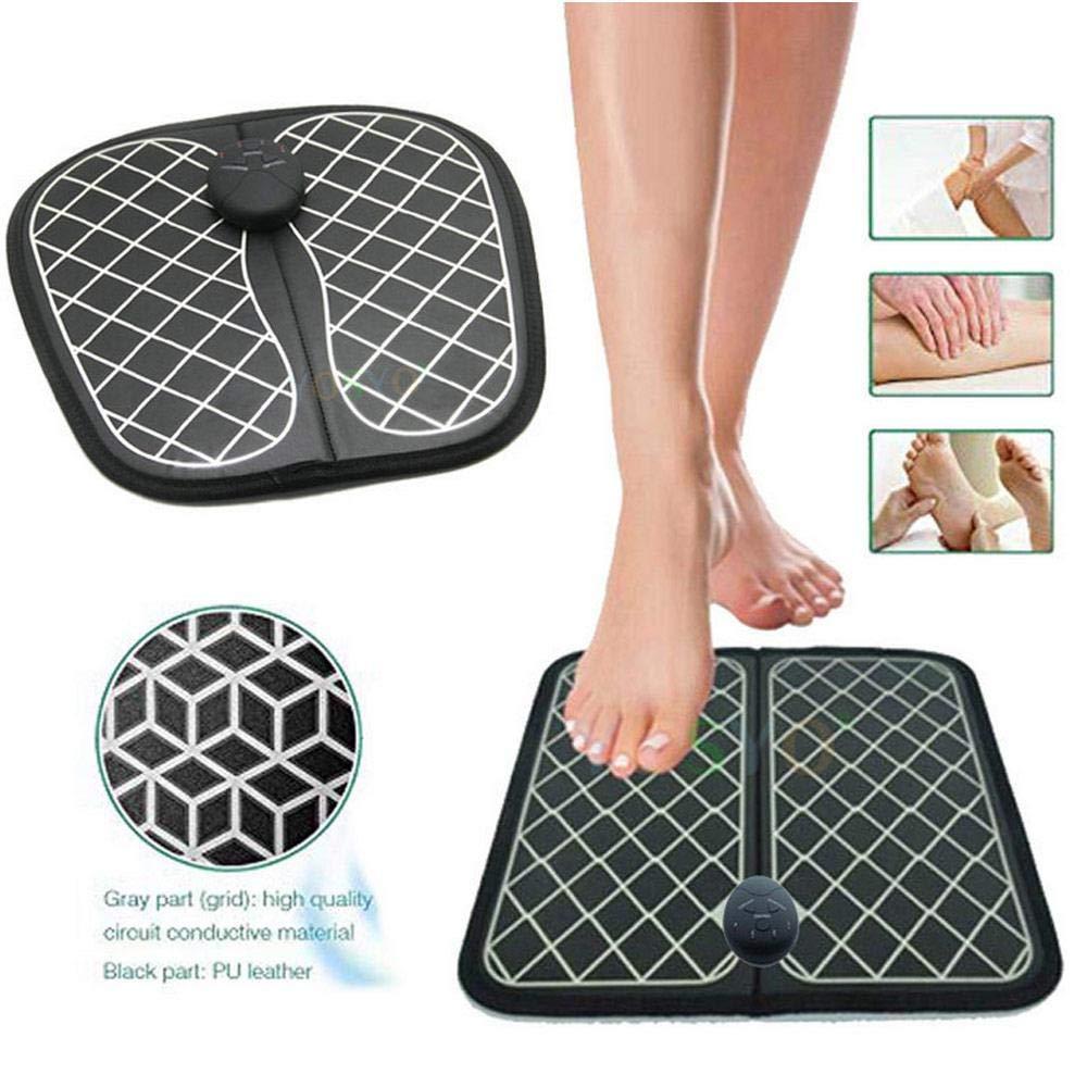 M K ZONE M K Zone Foot Massager Pad Feet Muscle Simulator Improve Blood Circulation Relieve Ache Pain 6 Modes Automatic Cycle Electrical Muscles Simulator, Foldable Massage Physiotherapy Charging Pad