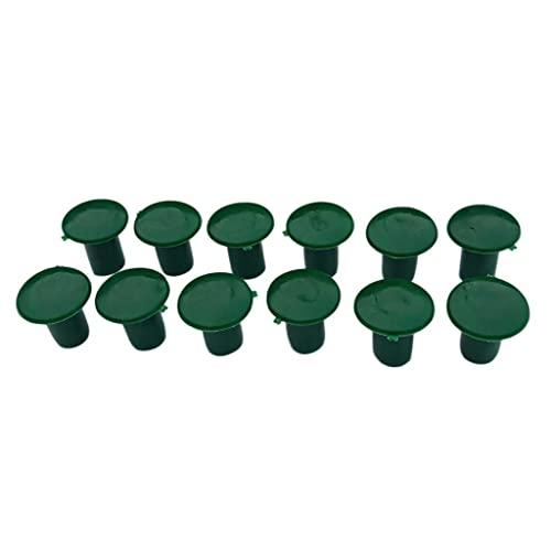 IVELECT 12pcs Durable Plastic Safety Garden Cane End Caps Bamboo Protectors