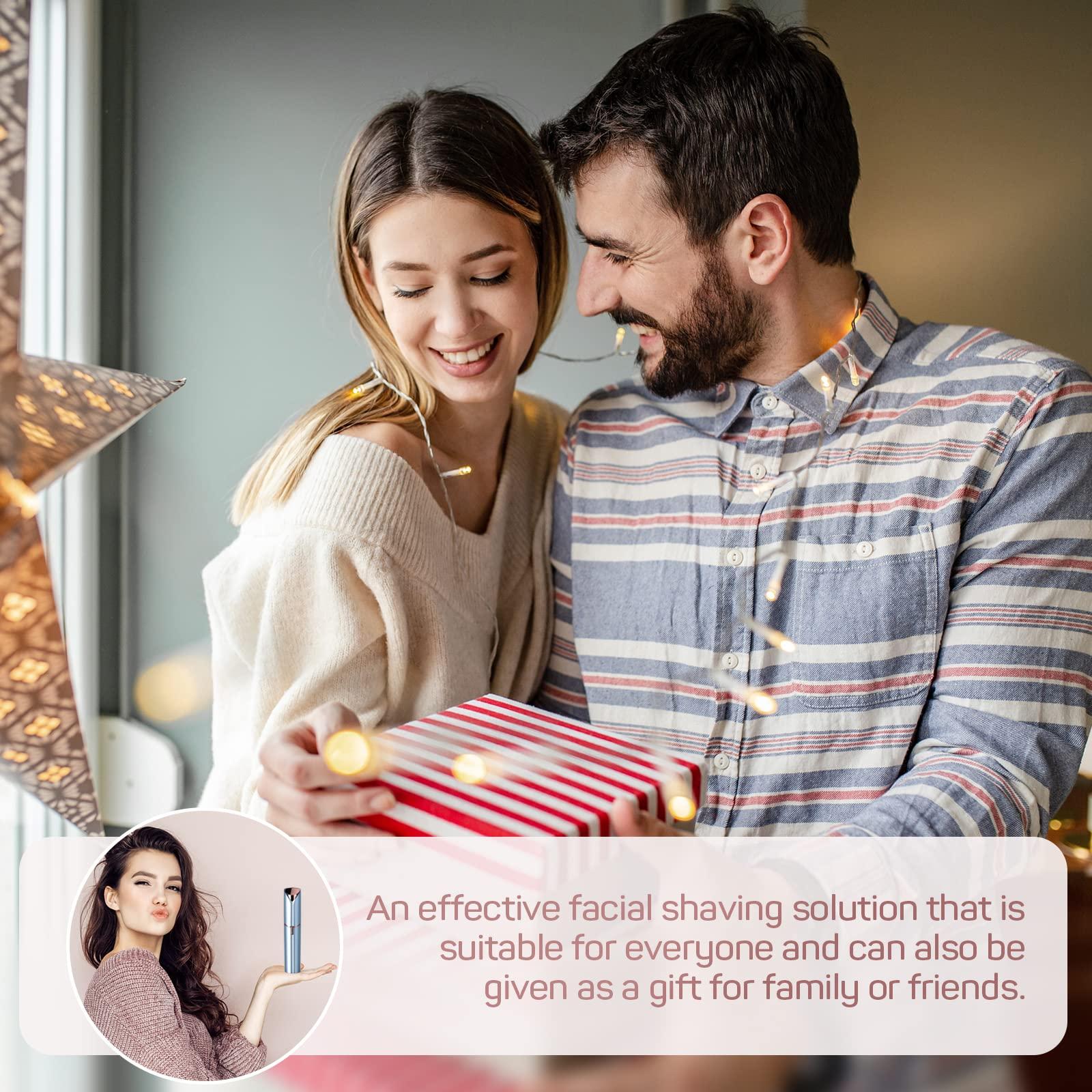 gurelax Gurelax Facial Hair Removal for Women(as seen on tv), Painless Hair Remover Rechargeable, The Best Female Shaver with 2 x Replacement Heads, Lady Face Electric Razor for Upper Lip, Chin, Mustache