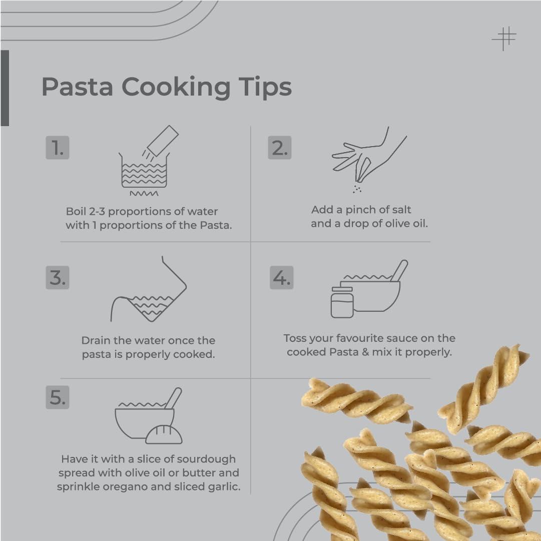 THE MILLET COMPANY The Millet Company Sprouted Bajra Pasta Fusilli, Gluten-free, Maida-Free, High-Fibre Pasta