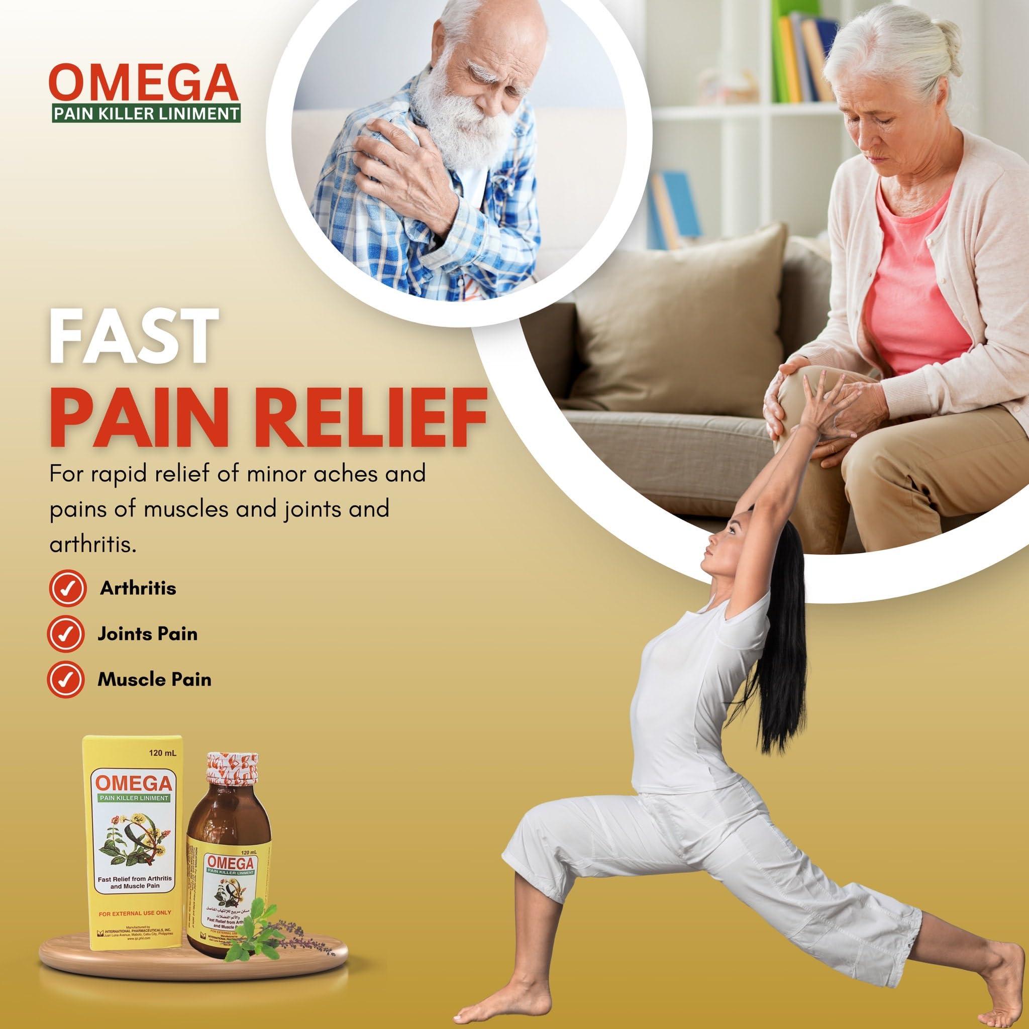 glossal omega pain killer liniment oil 120 ml | made in philipines