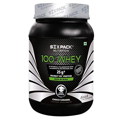 Six Pack Nutrition Six Pack Nutrition Whey Protein Powder, with 25 g of Protein Per Serving and More Than 5.6 g of Naturally Occurring BCAAs (1 kg, Choco Caramel)