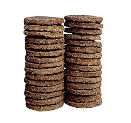 Magic Providers Magic Providers Organic moisture free/Natural Pure Desi Cow Dung Cakes/Gobar ke Uple/Gobar ke Kande/Gobri (Dried) for Hawan Kund, Puja & Mosquito Deterrent (10 Pcs)