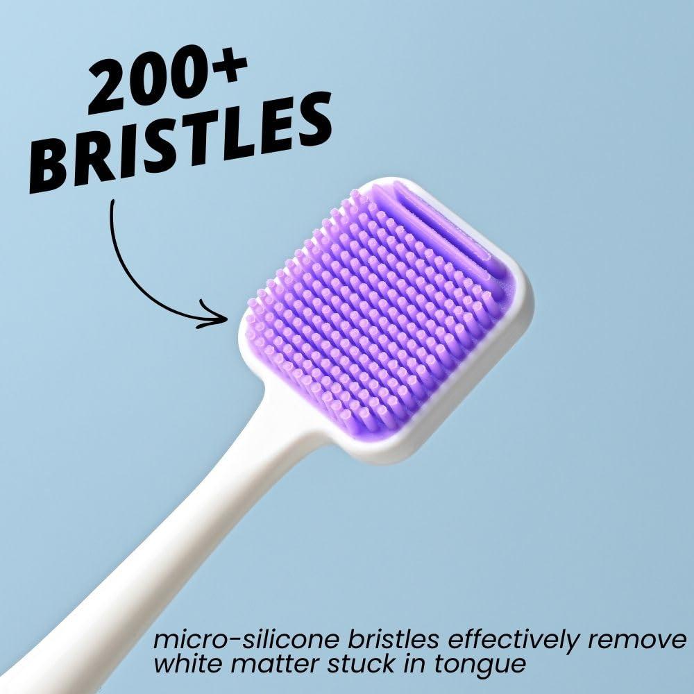 Better Brush Better Brush Manual , Lux 3 In 1 Edition, Toothbrush Extra Soft | 12000+ Bristles | 100+ Bristles Tongue Cleaner | Worlds Softest Toothbrush (4), Adult, Multicolor, Pack Of 4