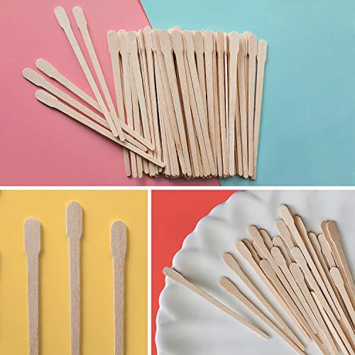 Mibly Mibly Wooden Wax Sticks 200 Pack - Eyebrow, Lip, Nose Small Waxing Applicator Sticks for Hair Removal and Smooth Skin - Spa and Home Usage (Pack of 200)