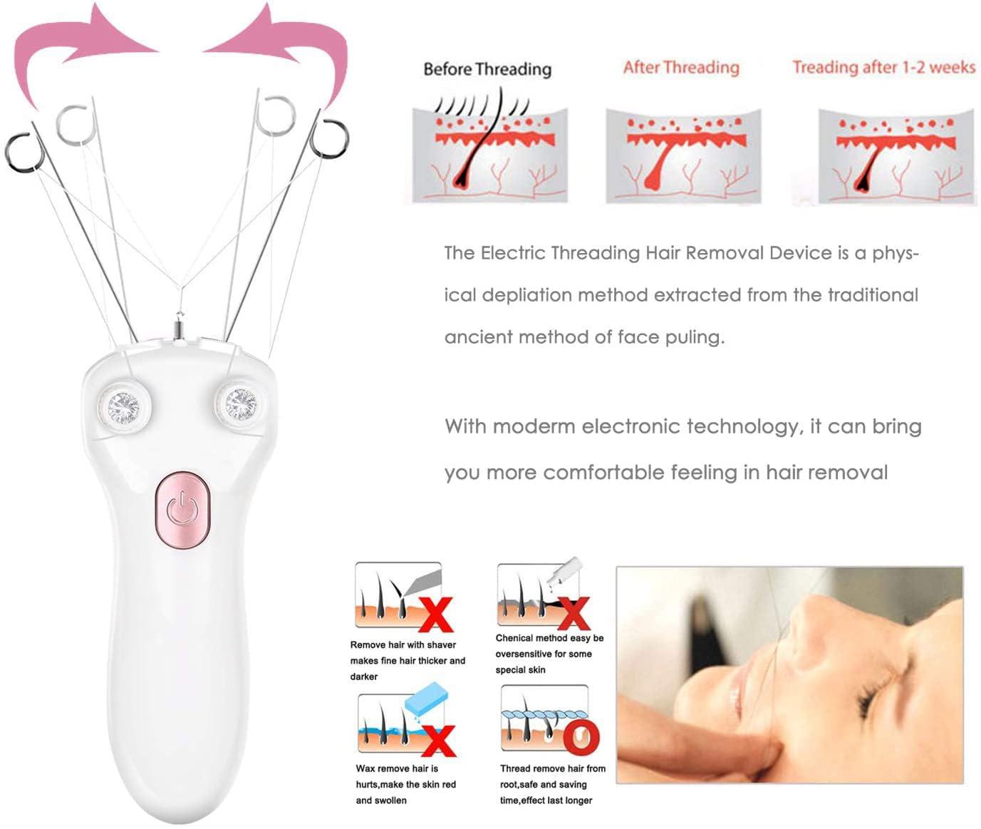 TAUDI TAUDI Electric Epilators Slique Tool - Upper Lip Hair Remover for Women, Facial Threading and Hair Removal for Face, Eyebrow, Chin, Body, Superior to Slique Plucker and Spring Stick