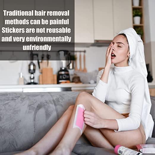 SWAURSAHA SWAURSAHA Premium Reusable Crystal Hair Remover for Women and Men | Ice Cube Roller for Face and Eye | Hair Removal & Ice Roller Tool (PINK)