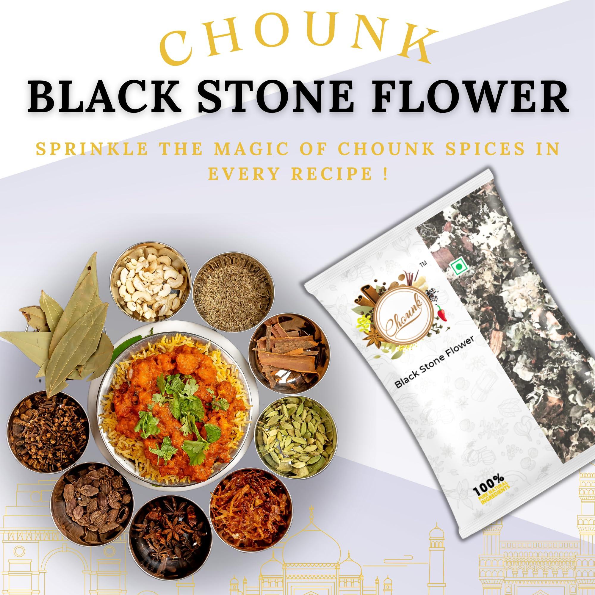 Chounk Chounk Black Stone Flower Spice - 200g (100g x 2 Pack) | Pathar/Patthar ke Phool Spice | Dagad Phool, Kalpasi | For Flavourful Cooking