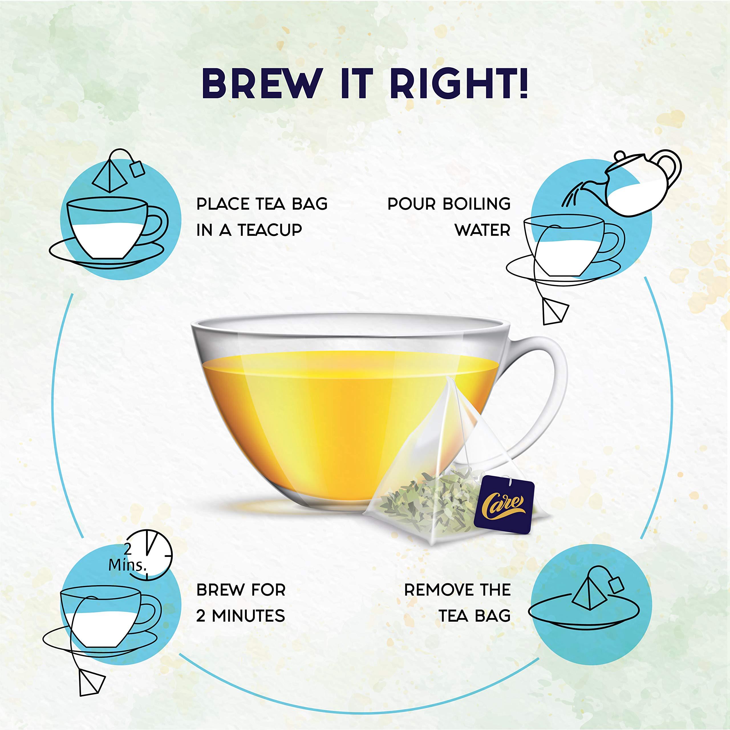 CARE CARE Turmeric Chamomile Herbal Tea - 60 Tea Bags | Pack of 4 (15pcs X 4 Pack) | Chamomile Green Tea | Chamomile Herbal Green Tea