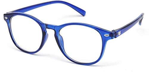 Optify Optify® Round Zero Power Unisex Anti-glare Blue Light Blocking Computer Glasses (Blue)