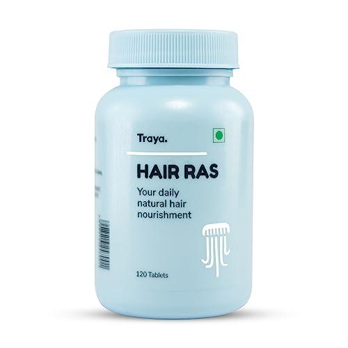 Traya Traya Hair Ras Tablets for Women & Men, Ayurvedic Hair Vitamin Tablets for Hair Fall Control and Growth, Contains Ashwagandha, Bhringraj, Shatavari (120 Tablets)