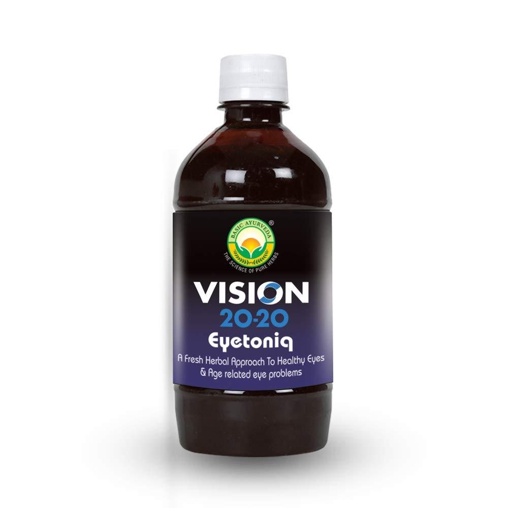 BASIC AYURVEDA Basic Ayurveda Vision 20-20 Eyetoniq 450 Ml- Herbal Eye Tonic | Ayurvedic Drink For Eyes, Promoting Clarity, Focus, And Overall Visual Wellness | A Powerful Blend Of Natural Ingredients