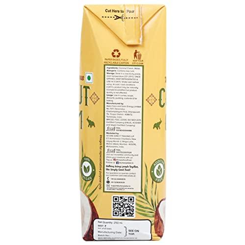 urban platter Urban Platter Unsweetened Coconut Cream, 250ml [ 23% Fat, Additive-Free, Made in India, 100% Pure & Thick, Clean Label]
