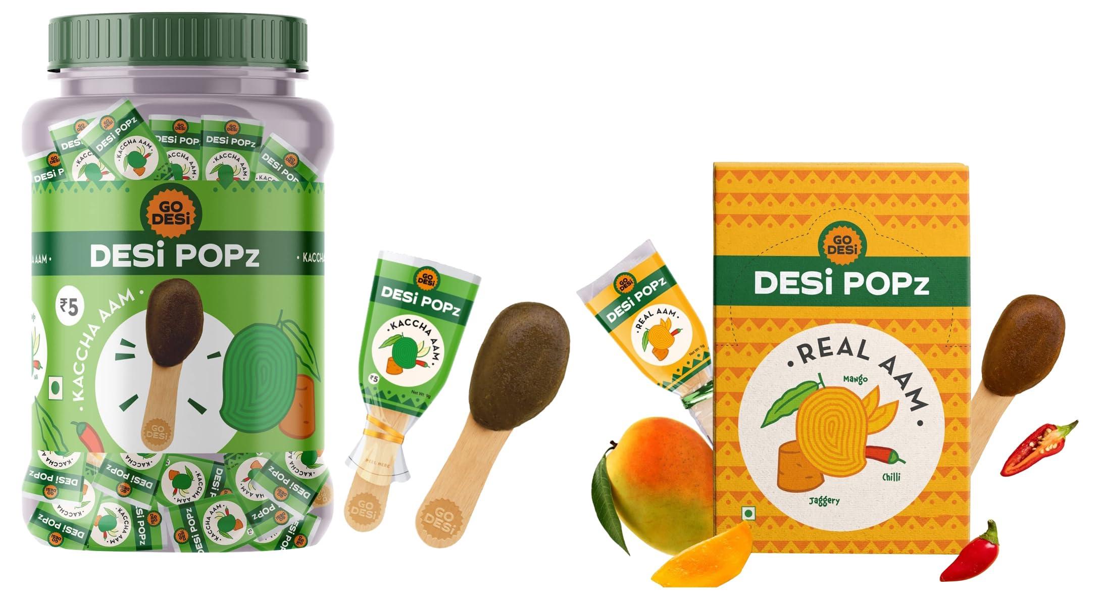 GO DESi GO DESi Popz Kaccha Aam | 100 Pieces & GO DESi Popz Real Aam | 40 Pieces