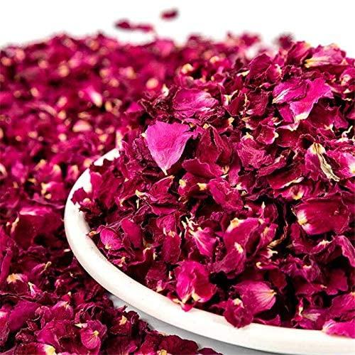 FreshoCartz FreshoCartz Sun Dried Rose Petals | Edible Rose Leaves | Gulab Patti for for Skin Care/ Herbal Tea/ Toppings for Indian Sweets (400gm)