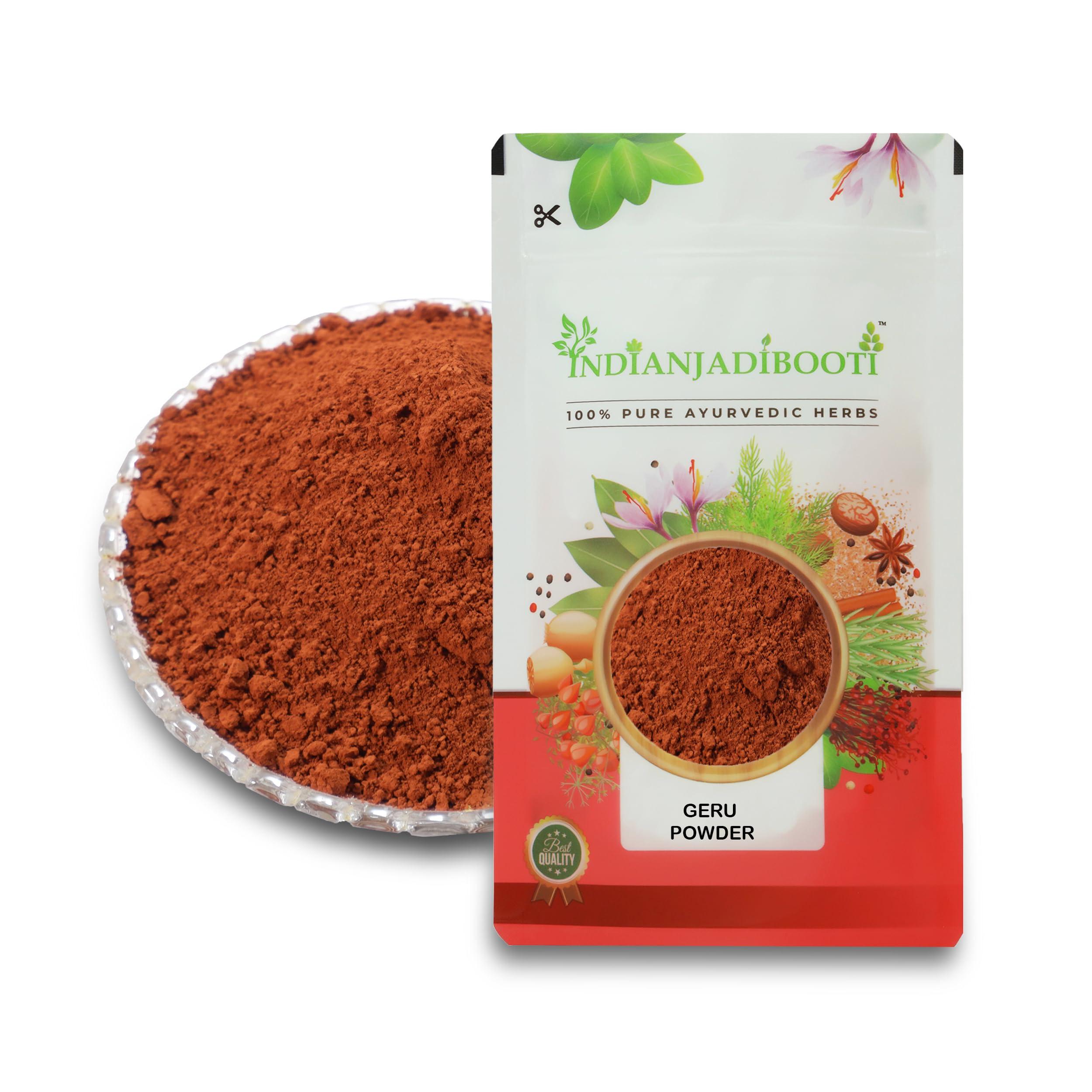 IndianJadiBooti IndianJadiBooti Geru Powder - Red Ochre Powder, 100 Grams