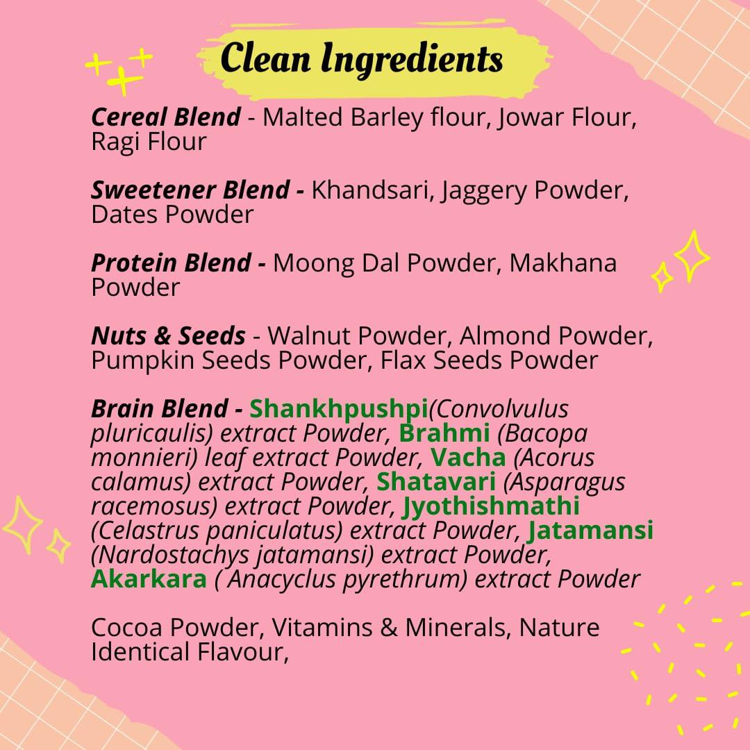 TRICK OR TREAT TRICK OR TREAT Brainify Nutrition Drink Powder | 7 Herbs | Millets + Nuts + Seeds (350G)