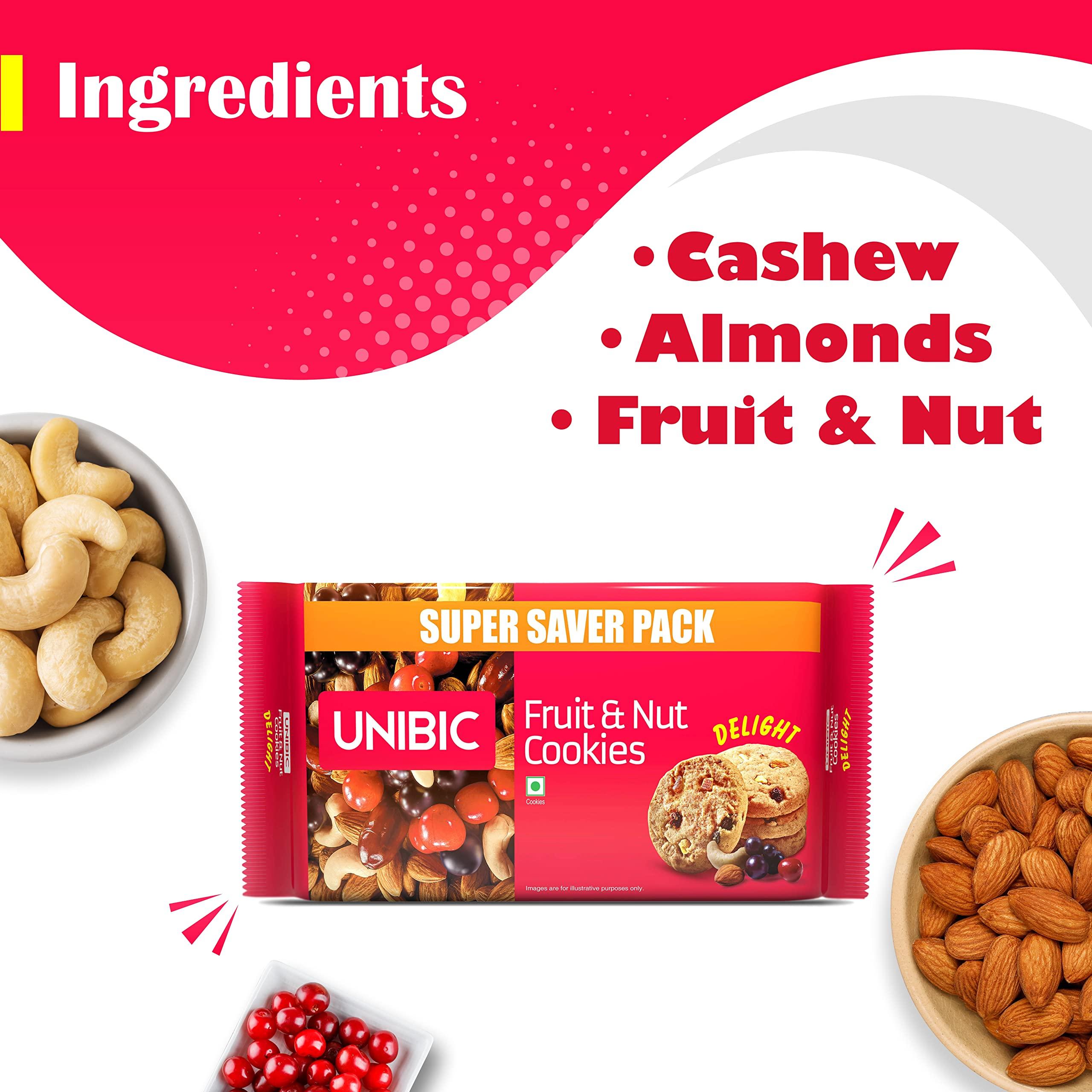 Unibic Unibic Choco Chip And Fruit N Nut Cookies Combo, 500Gram X 2 - Assorted