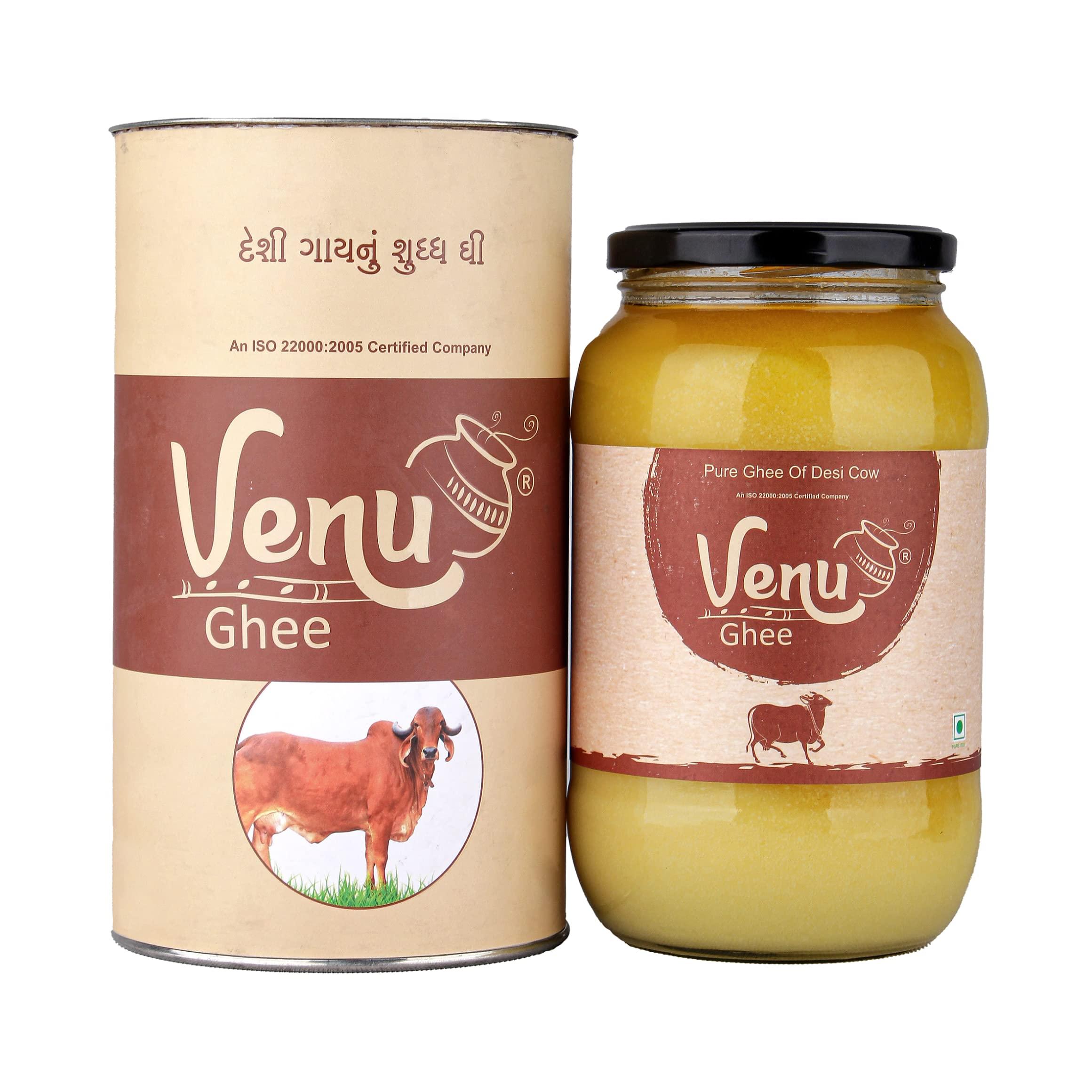 Venu Venu A2 Cow Ghee Made by Traditional Churning Bilona Method (1000ML)