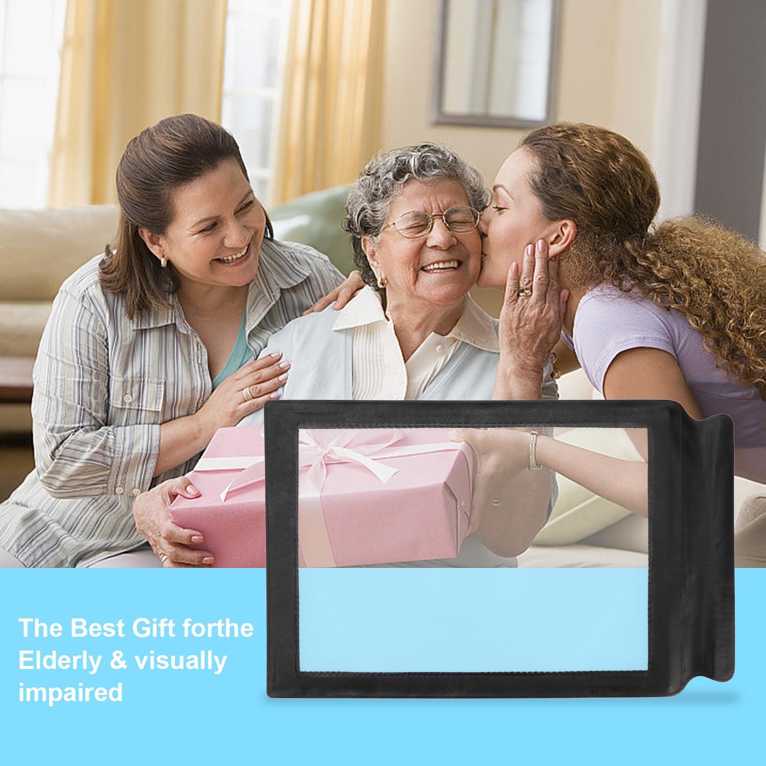 Rongon Rongon Large Reading Magnifier for Seniors, 3XPage Magnifying Glass for Reading for The Elderly, Low Vision, Inspection, Exploring