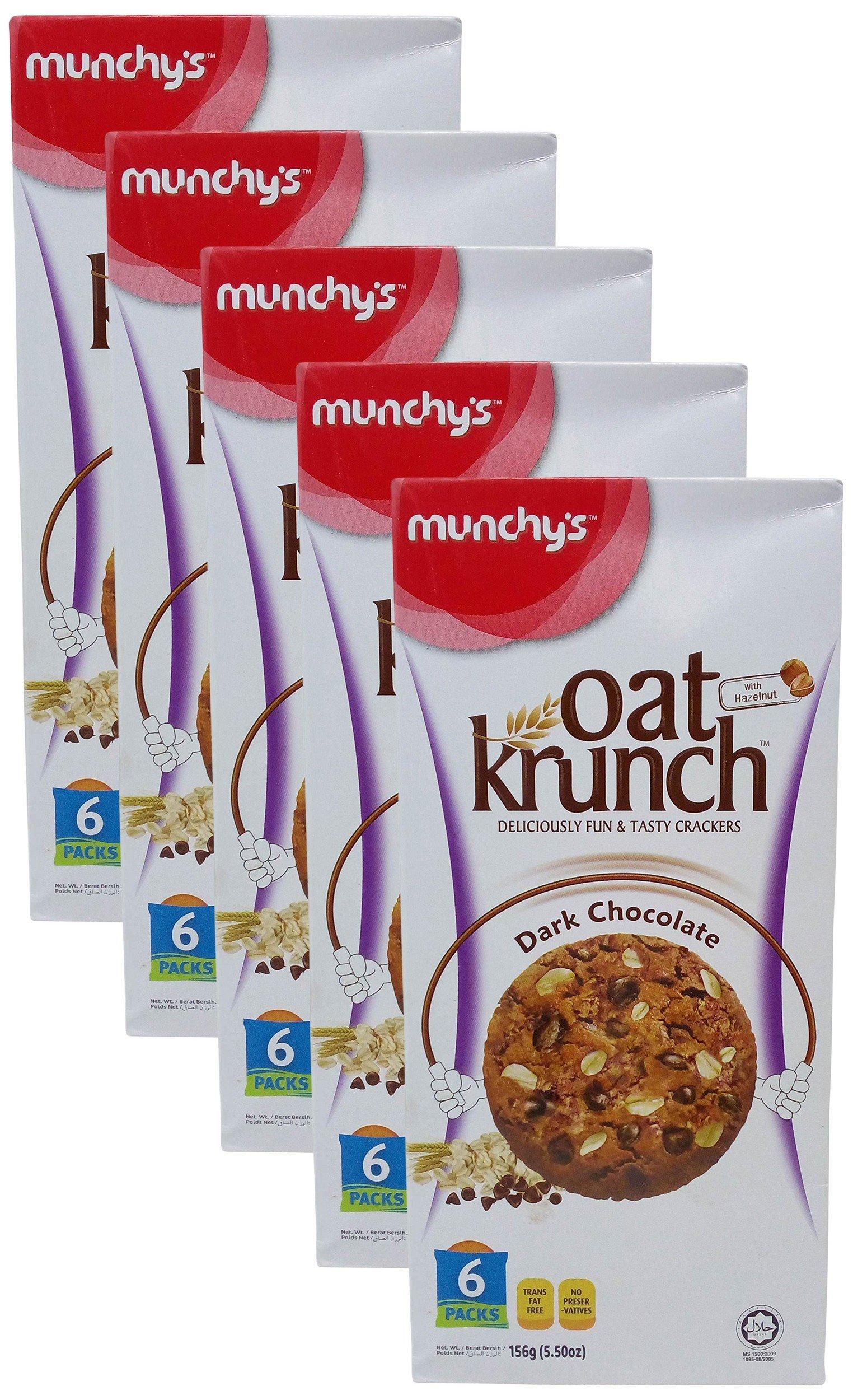 Munchy's More Combo - Munchy's Oat Krunch Crackers - Dark Chocolate, 156g (Pack of 5) Promo Pack