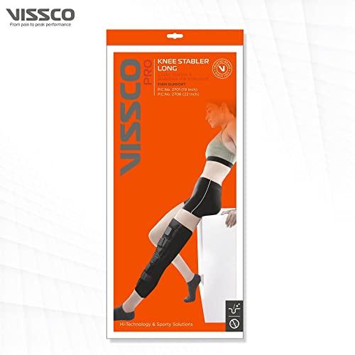 Vissco Vissco Knee Stabler - Long 19" Brace (Firm Support) Knee Support for Osteoarthritis of knee joint, Pain Relief, Knee Stabilizer, Joint Injury, Knee Immobilizer - Small (Black)