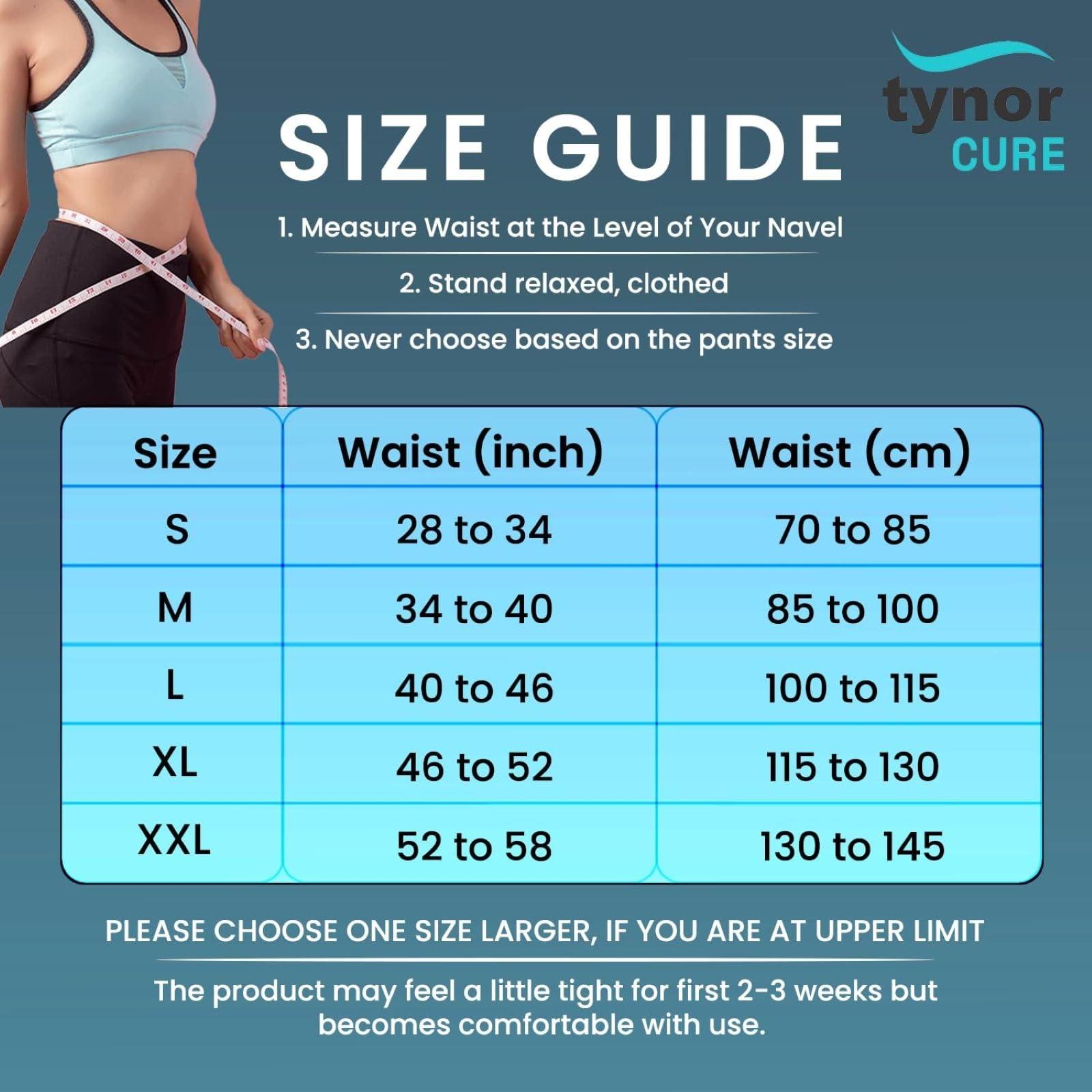 TYNOR TYNOR Lumbo Sacral Belt, Black, Large, 1 Unit