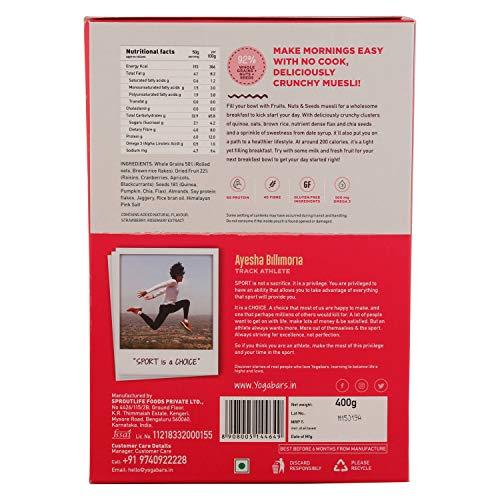 Yogabar Yogabar Muesli - Fruits, Nuts & Seeds, 400g