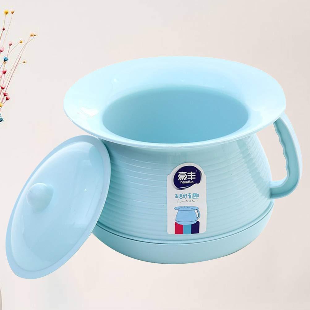 HEALLILY HEALLILY Potty Urinal Chamber Pot Bedpan Urinal Bottle Urine Pot Pee Bottle Urinal Bottle Urine Pots Urine Bucket Mobile Toilet for Kids Female Blue