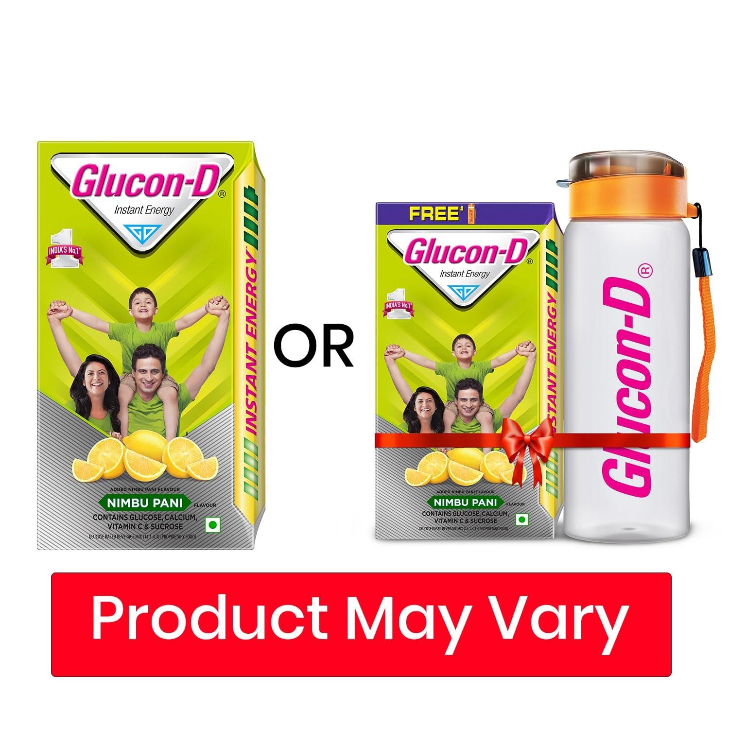 Glucon-D Glucon-D Instant Energy Health Drink Tangy Orange - 1kg Refill with free bottle & Glucon D Instant Energy Health Drink Nimbu Pani - 1kg Refill with Free Bottle