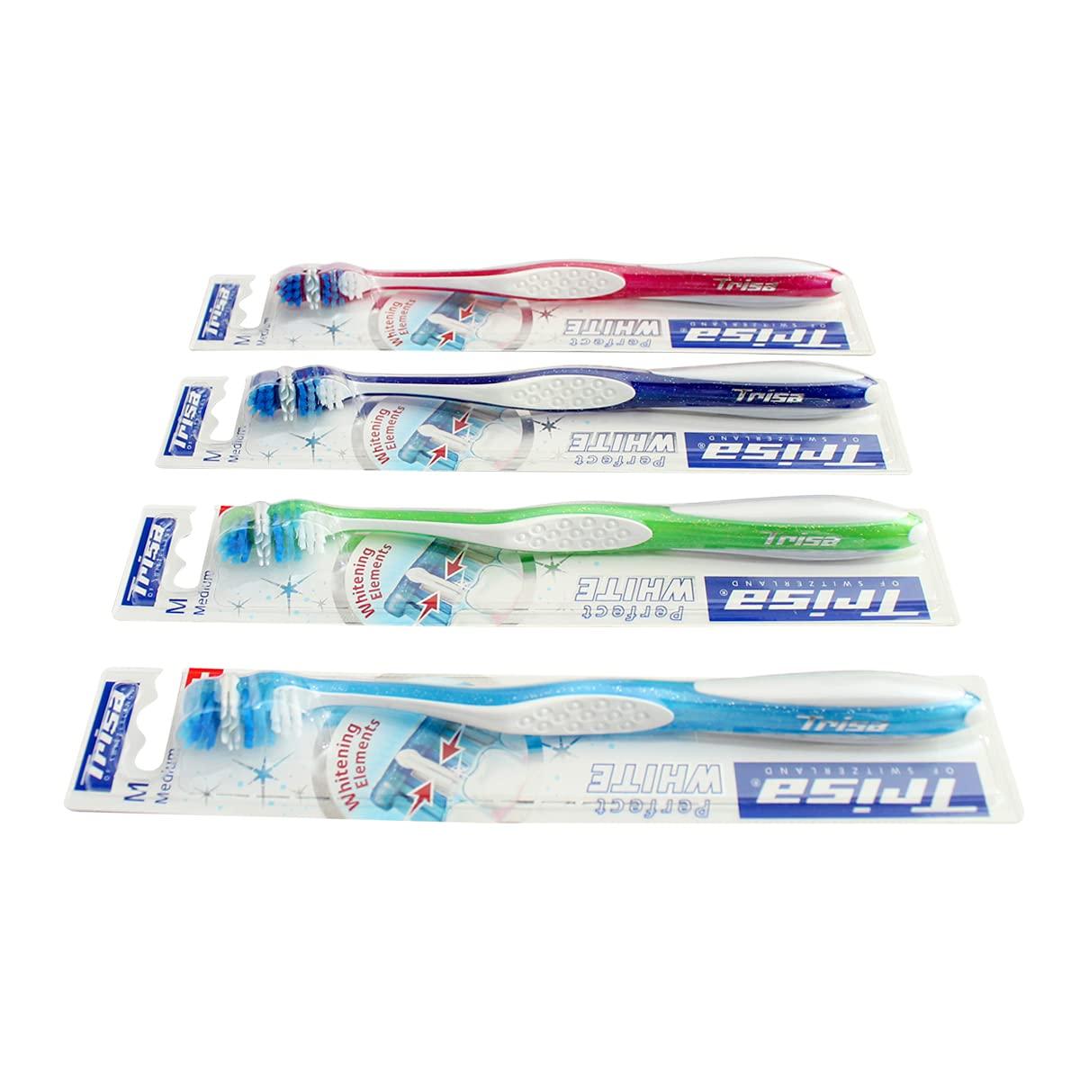 TRISA Trisa Perfect White Medium Toothbrush (Assorted Color)