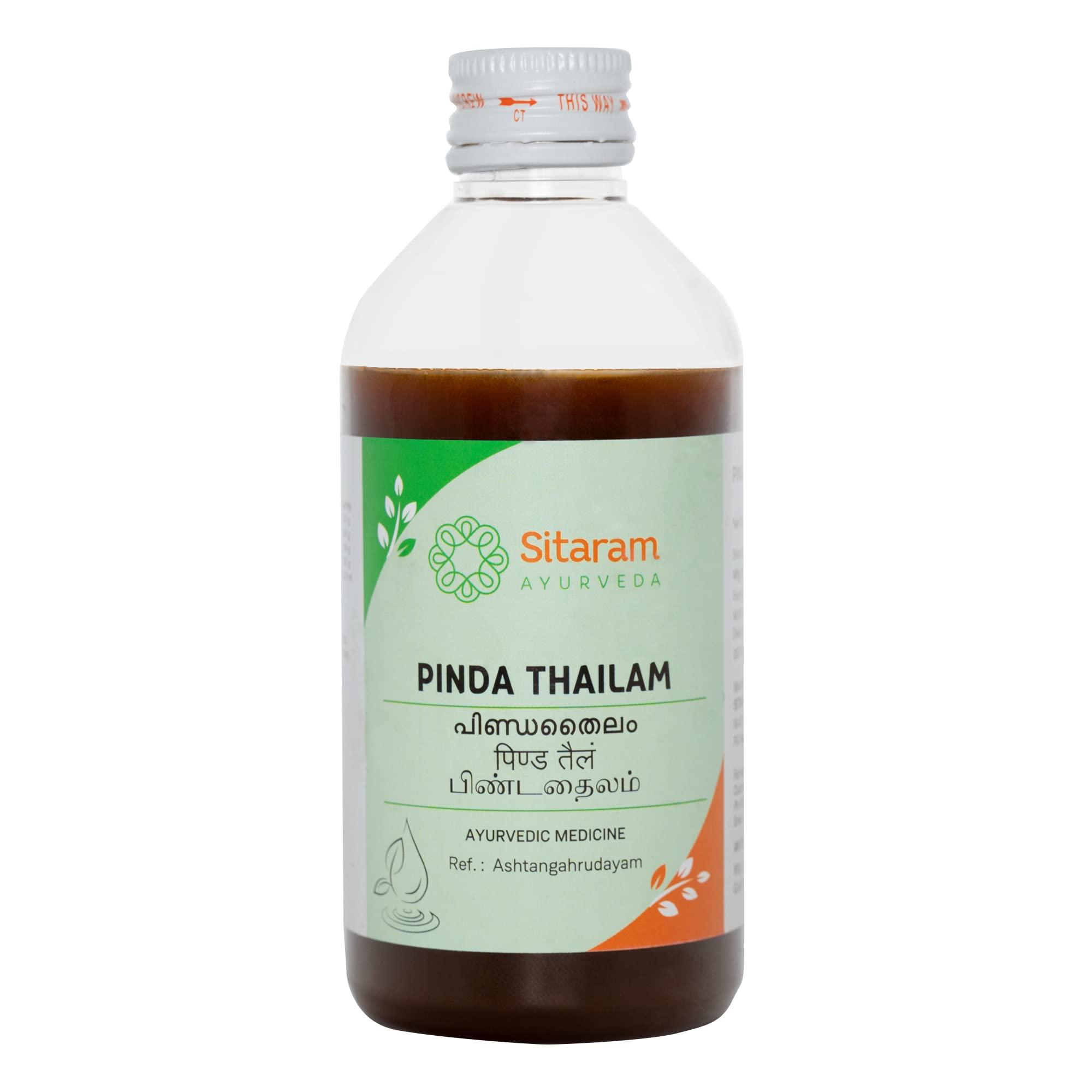 SITARAM Sitaram Ayurveda Pinda Thailam (200 Ml)| Pinda Thailam Oil Provides Relief From Pain, Burning Sensation, Redness, Tenderness & Inflammation