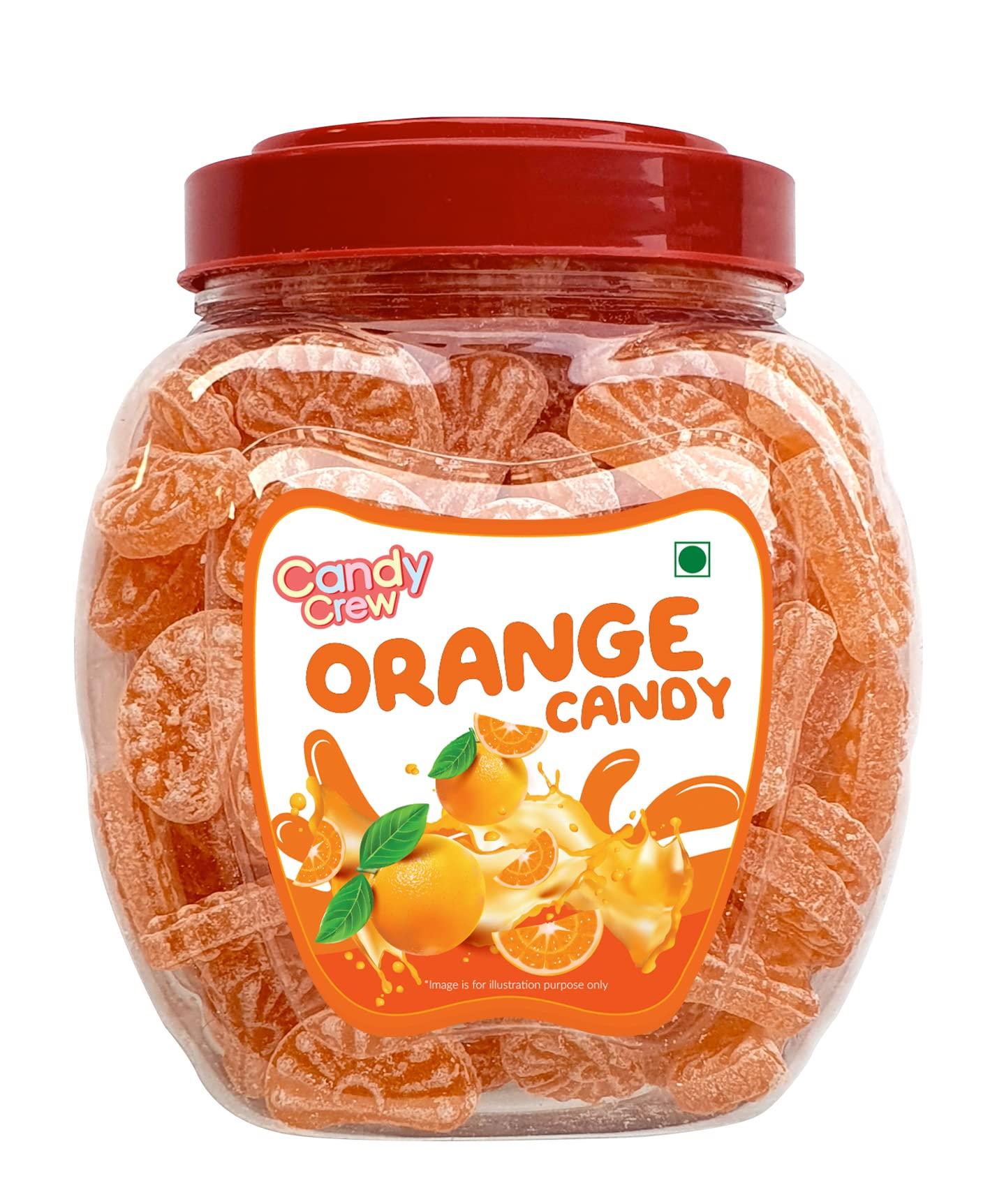 Candy Crew Candy Crew Orange Candy 500g | Narangee | Vegetarian | No Transfat | Sweet Toffee