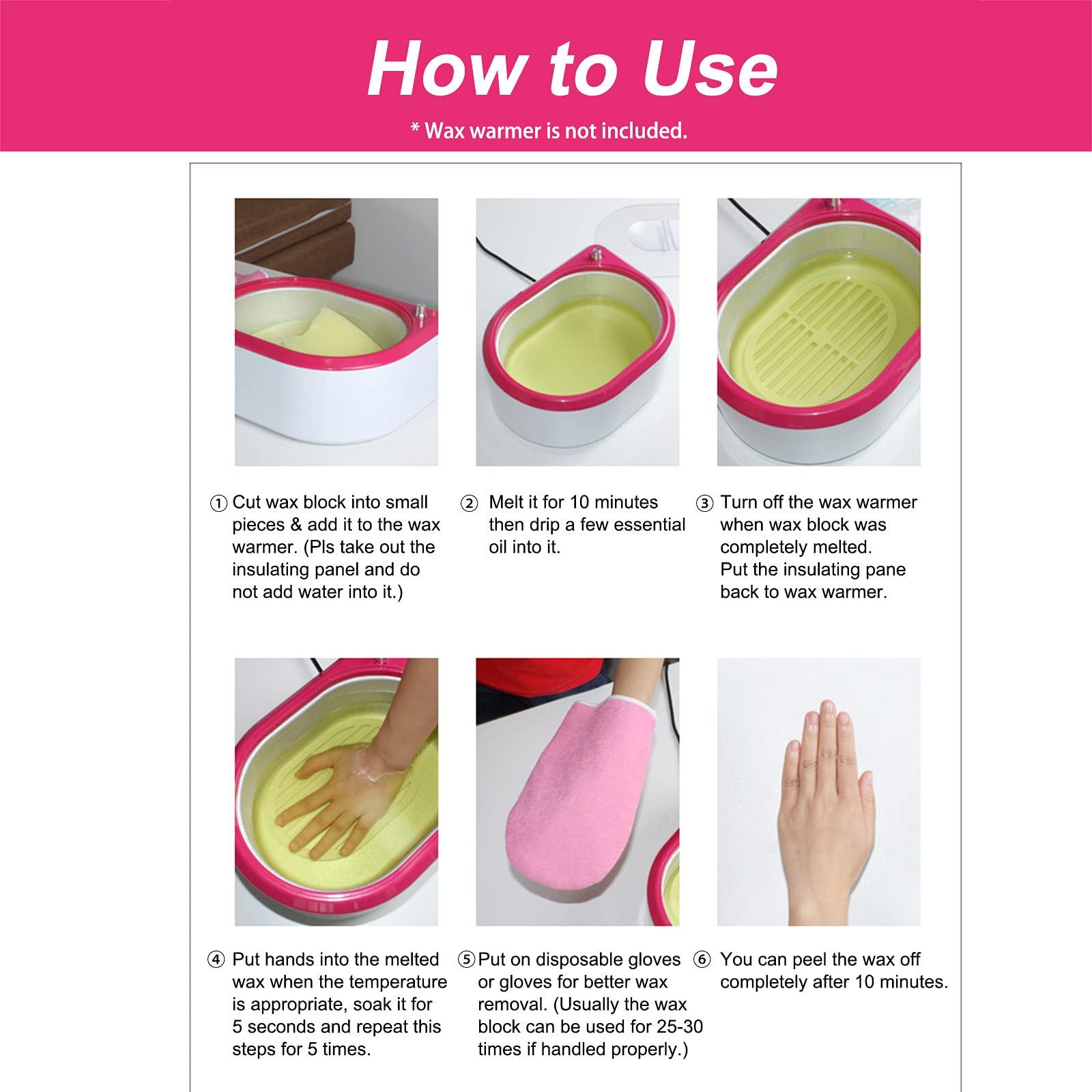 pekdi pekdi Moisturizing Paraffin Bath Wax Refills for Hands Wax Block for Hand Bath Scented Hand Wax Spa Beauty Salon Wax