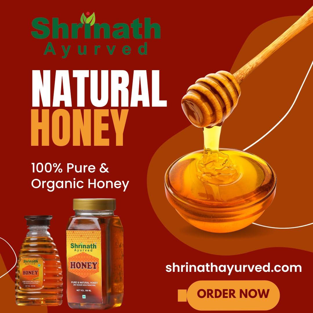 SHRINATH AYURVED SHRINATH AYURVED Natural Honey Real and pure honey no suger adultration Pack of 1-500gram