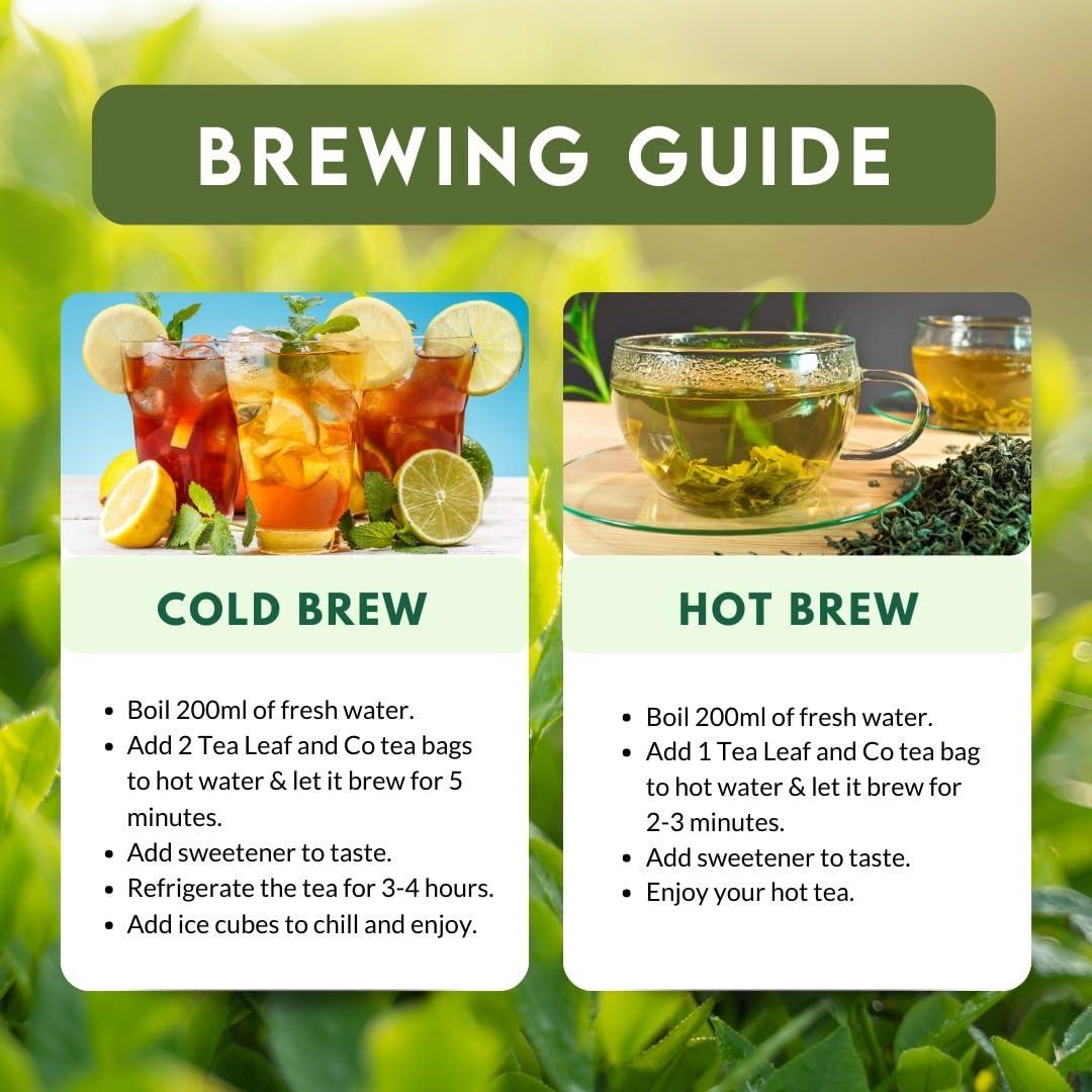 Tea Leaf & Co. Tea Leaf & Co. Sweet Hibiscus Cinnamon Green Tea (30 Pyramid Tea Bags Pack of 2) | Improves Immunity | Antiseptic Properties | Boost Sleep Quality - Brew Hot Tea or Iced Tea