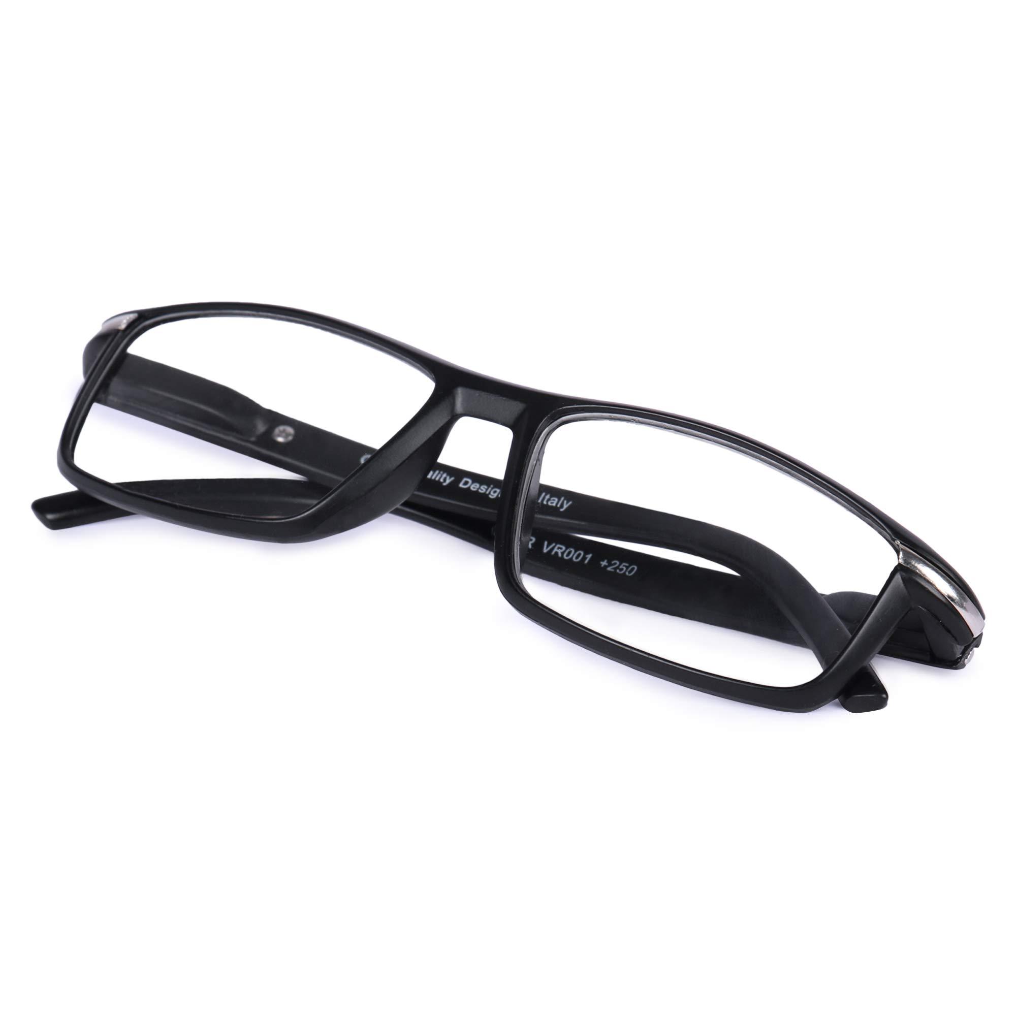 FREDDY Freddy Full Rim Reading Glasses For Men And Women (Black, 2.75)