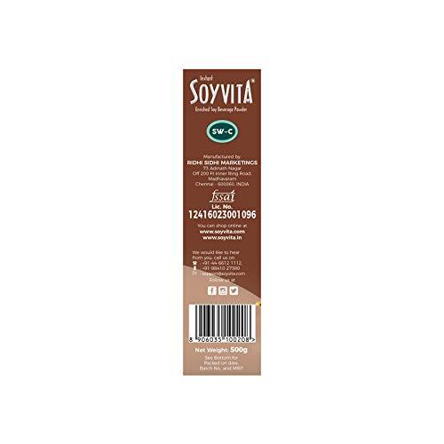Soyvita SOYVITA - SWEETENED CHOCOLATE | LACTOSE FREE | VEGAN | ENRICHED SOY BEVERAGE POWDER | Serves-15 (500 Gms)