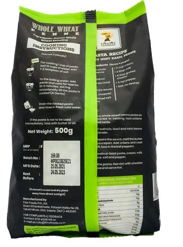 Finosta Finosta Whole Wheat Penne Pasta, 500gm with Chifferi Rigati Pasta 500 Gram , Combo Pack