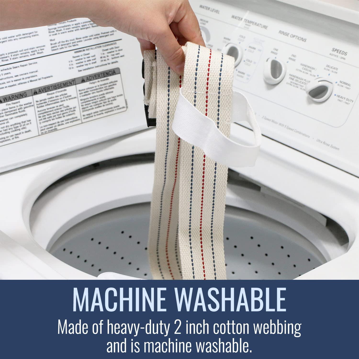 DMI DMI Cotton Physical Therapy Gait Belt Transfer Belt with Handles, Quick Release, 65 Inches