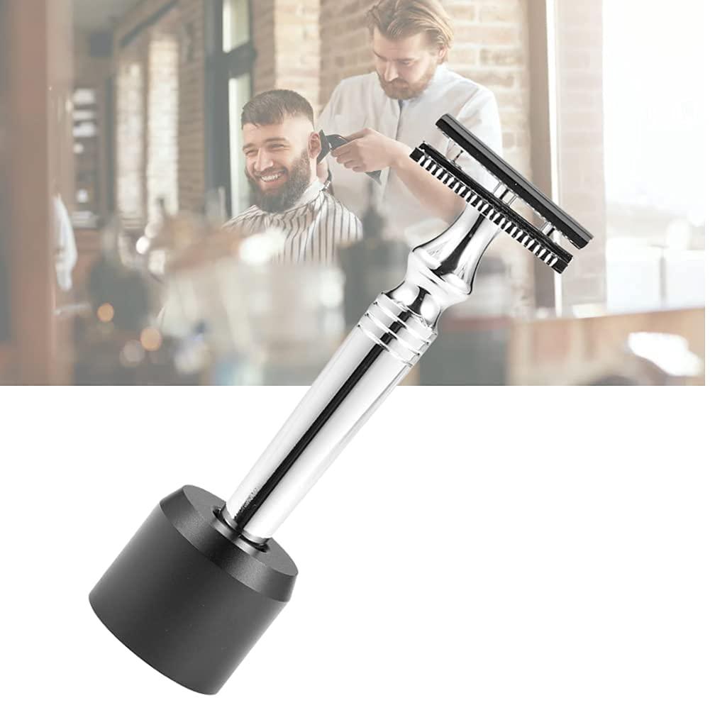 TMISHION 4 colors Razor Shaving Stands,Razor Base Stand,Men’s Shaving Razor Stand,Shaving Brush Stand Simple Metal Safety Razor and Brush Holder Stand Shaver Kit Organizer (3#)
