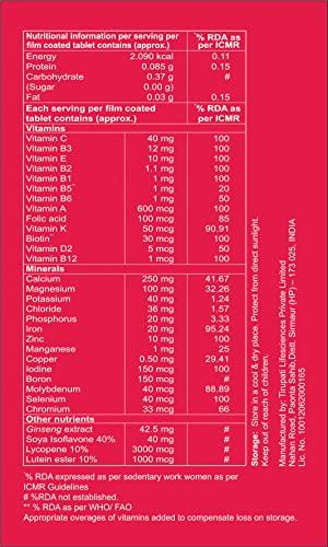 I M ACTIVE I M Activ Multi Vitamin Multi Mineral Tablets For Women with Ginseng Extract For Healthy Benefits (30 tablets each) Pack of 2