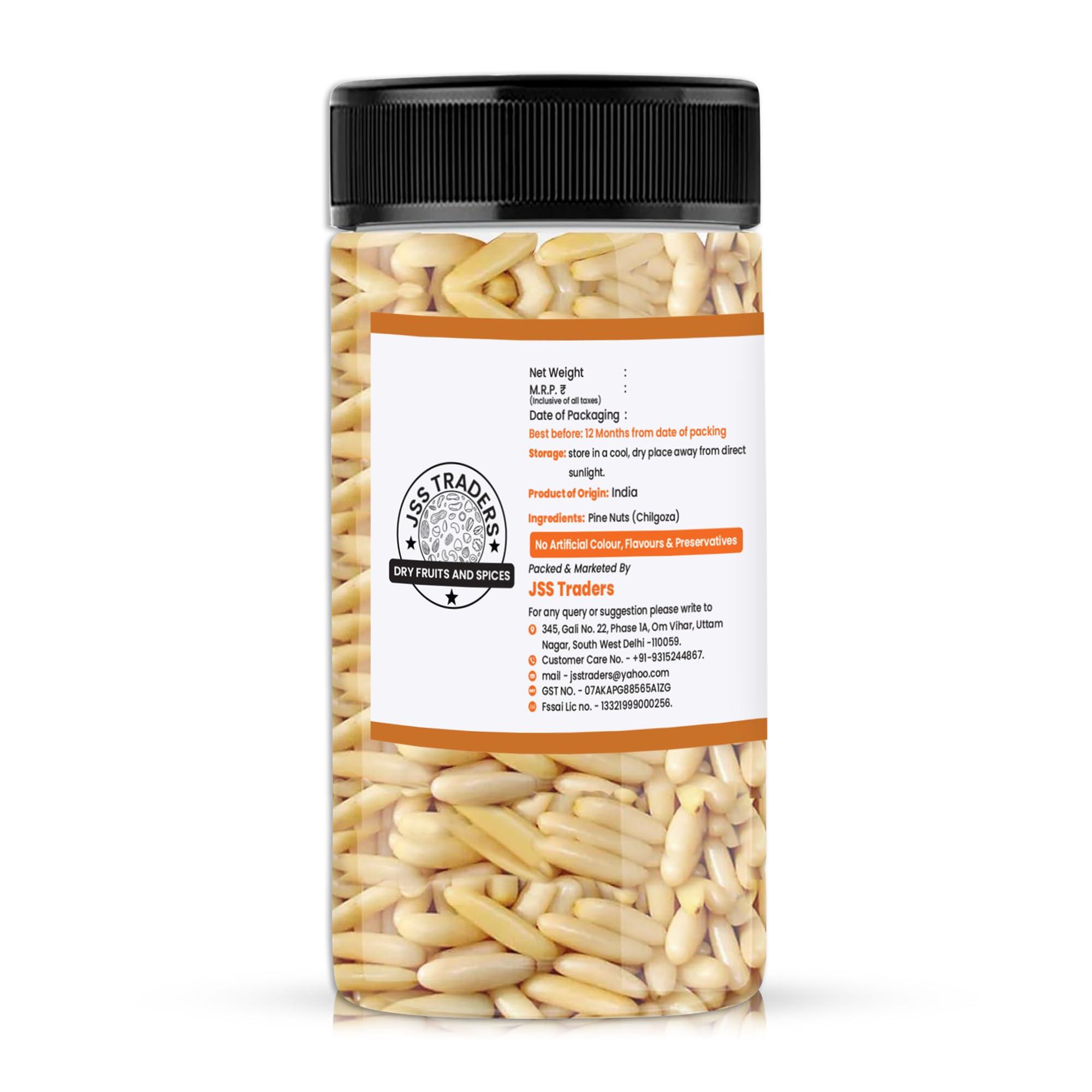 Avlokan Avlokan Pine Nuts Without Shell Jar Pack (Afghani Chilgoza Giri),Raw (pineg200g)