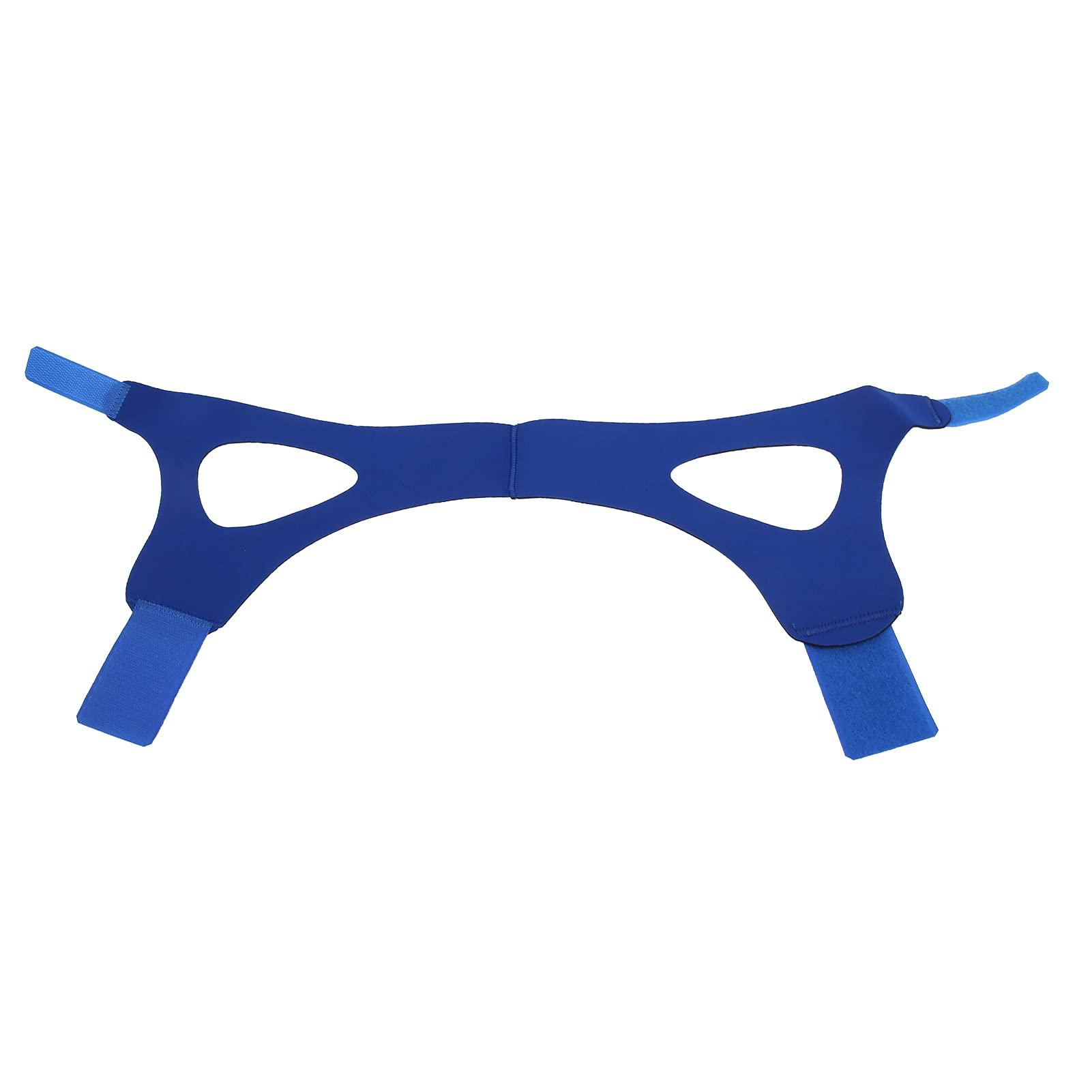 Folanda CPAP Chin Strap, Anti Snore Chin Strap, Adjustable Snoring Solution/Sleep Aid for Men and Women, Stopper Chin Straps for Snoring, Anti Snoring Devices, Stop Snoring, More Nose Breathing (Blue)