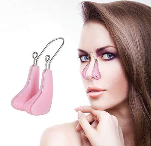 Lenlorry Nose Shaper Clip Nose Lifter Nose Beauty Up Lifting Tool Soft Safety Silicone Rhinoplasty Nose Bridge Straightener Corrector Slimming Device for Wide Crooked Nose Women (Pink)
