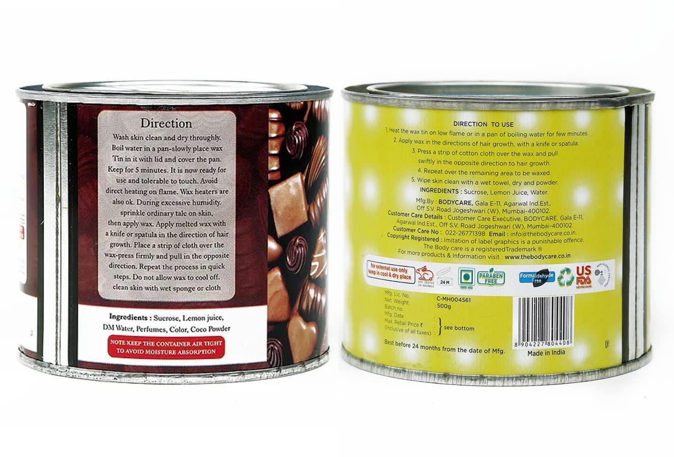 BODYCARE The Body Care Chocolate Wax - 600g & Fairy Wax - 600g | Combo Pack | Sweet and Gentle Hair Removal